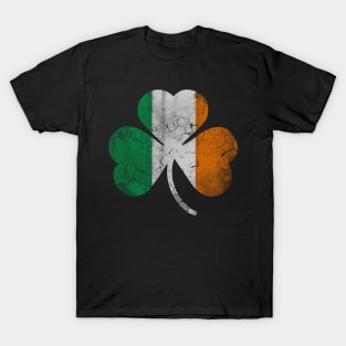 Vintage Flag of Ireland Shamrock T-Shirt